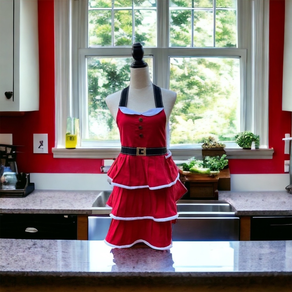 St. Nicholas Square Mrs. Santa Apron OS